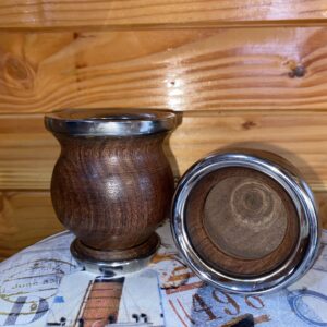 Mate de Algarrobo con Virola de Acero Inoxidable