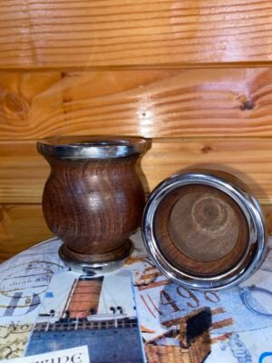 Mate de Algarrobo con Virola de Acero Inoxidable