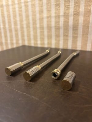 Bombilla Tipo Tambor – Acero Inoxidable con Detalles en Bronce