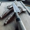Cuchillo Artesanal cacha Asta de Ciervo c/ Funda de Cuero