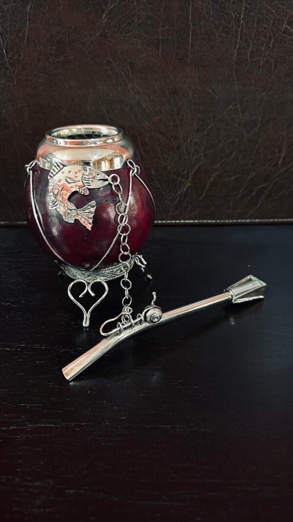 Porongo Pescador - Detalles Artesanales en Alpaca