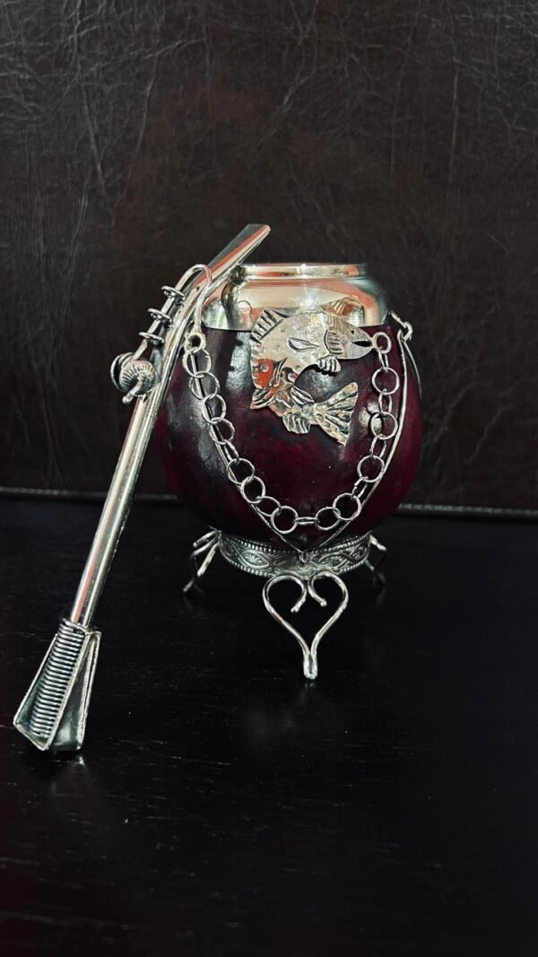 Porongo Pescador - Detalles Artesanales en Alpaca