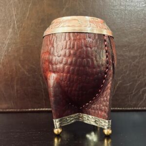 Torpedo cuero Croco - Alpaca Cincelado