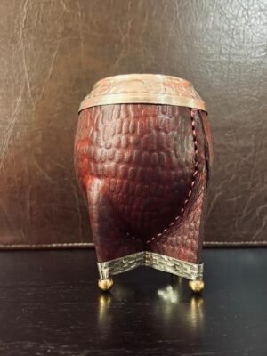 Torpedo cuero Croco - Alpaca Cincelado