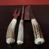 Cuchillo Artesanal Gaucho con Chaira y Tenedor Parrillero