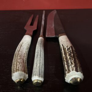 Cuchillo Artesanal Gaucho con Chaira y Tenedor Parrillero