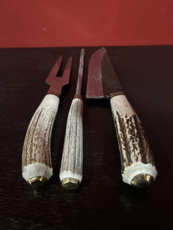 Cuchillo Artesanal Gaucho con Chaira y Tenedor Parrillero